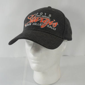 Sturgis 75rd Black Hills Rally 2015 Strapback Cap Hat Gray